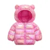 Out-of-season baby and toddler autumn and winter colorful down cotton-padded jackets for boys and girls, cute ear-covered cotton-padded jackets and children's clothing details Picture